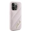 Karl Lagerfeld KLHCP15LPQDSMGP iPhone 15 Pro 6.1 różowy/pink hardcase Diagonal Quilted Script